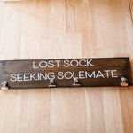 Load image into Gallery viewer, Lost Sock Seeking Solemate | Laundry Room Sign
