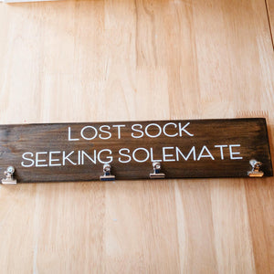 Lost Sock Seeking Solemate | Laundry Room Sign