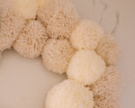 Load image into Gallery viewer, Close up: Canadiana Wreath | Pompom Wreath
