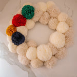 Load image into Gallery viewer, Canadiana Wreath | Pompom Wreath From a Different Angle
