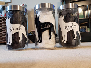 Personalized Doggy Treat Jars