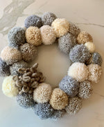 Load image into Gallery viewer, One of a Kind Pompom Wreath
