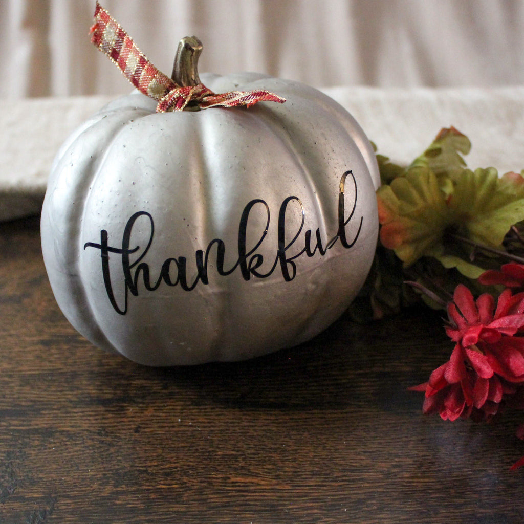 Silver Pumpkin|Thanksgiving Decor|Home Decor| Fall Decor| Halloween|Pumpkin|Thankful|Thanksgiving Decor|Canadian Decor|Neutral Decor