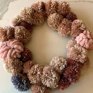 One of a Kind Pompom Wreath