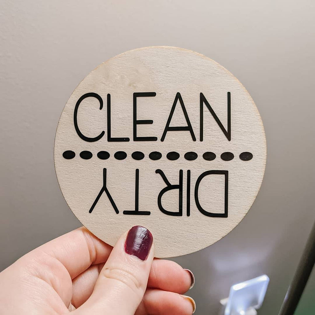 Clean or Dirty Dishwasher Sign|Family Chores|Householder Chores|Kitchen Accessories|Deep Cleaning|Kitchen Decor|Wood|Gifts for Husband