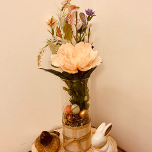 Easter Floral Arrangement|Easter vases|Easter Table Decor|Silk flower Vases|Whimsical Easter Decor|Easter Gift|Farmhouse Easter|Spring Decor