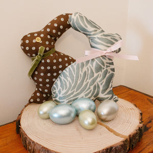 Easter Bunnies|Handmade Fabric Bunnies|Cotton Print Easter Bunnies|Farmhouse Decor|Easter Kitchen|Easter Decor|Easter Basket Fillers