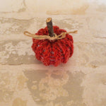 Load image into Gallery viewer, Mini knitted pumpkins| Doll House Decor| Mini pumpkins| Eco-friendly fall| Housewarming Gifts |Placecard holder/ Lil Pumpkin/ Baby Shower
