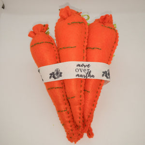 Felt Carrots/ Handmade Carrots/ Orange Carrots/Easter Decor/Easter Basket Filler/ Easter/Canadian Made /Hand Embroidered Carrots/Tiered Tray