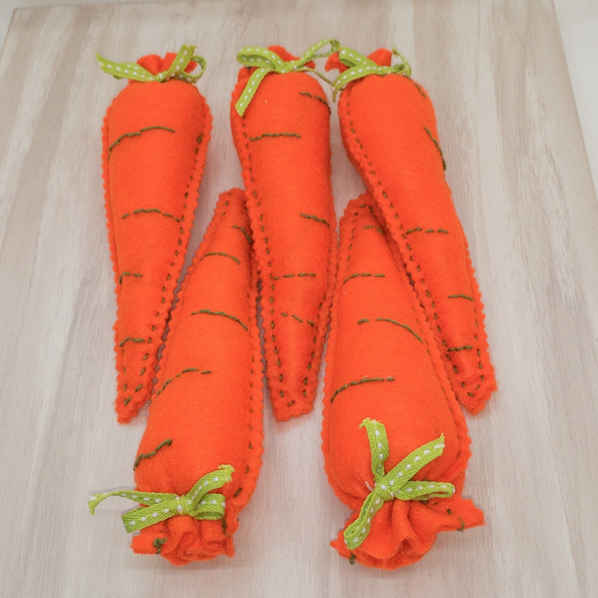 Felt Carrots/ Handmade Carrots/ Orange Carrots/Easter Decor/Easter Basket Filler/ Easter/Canadian Made /Hand Embroidered Carrots/Tiered Tray