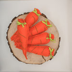 Load image into Gallery viewer, Felt Carrots/ Handmade Carrots/ Orange Carrots/Easter Decor/Easter Basket Filler/ Easter/Canadian Made /Hand Embroidered Carrots/Tiered Tray
