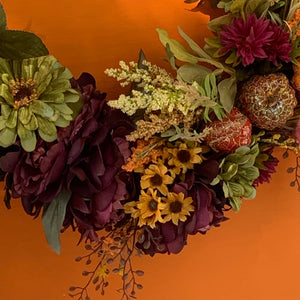 Fall Wreath|Grapevine Fall Wreath|Farmhouse| Autumn Wreath |Front Door Decor|Boho Wreath|Seasonal Wreath|CottageCore Wreath|Front Porch