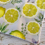 Load image into Gallery viewer, 2 Ply Kitchen Towel Cotton/Bamboo Towel Lemon Print Dishcloth Herb Garden Print Dishcloths
