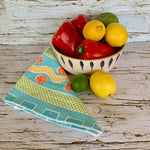 Load image into Gallery viewer, 2ply Cleaning Cloths/Eco-Friendly Cloths/Aqua Print Cloths/Farmhouse Kitchen/Sustainable Cleaning Cloths/Canadian Made Cleaning Cloths/
