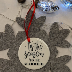 Married Ceramic Ornament