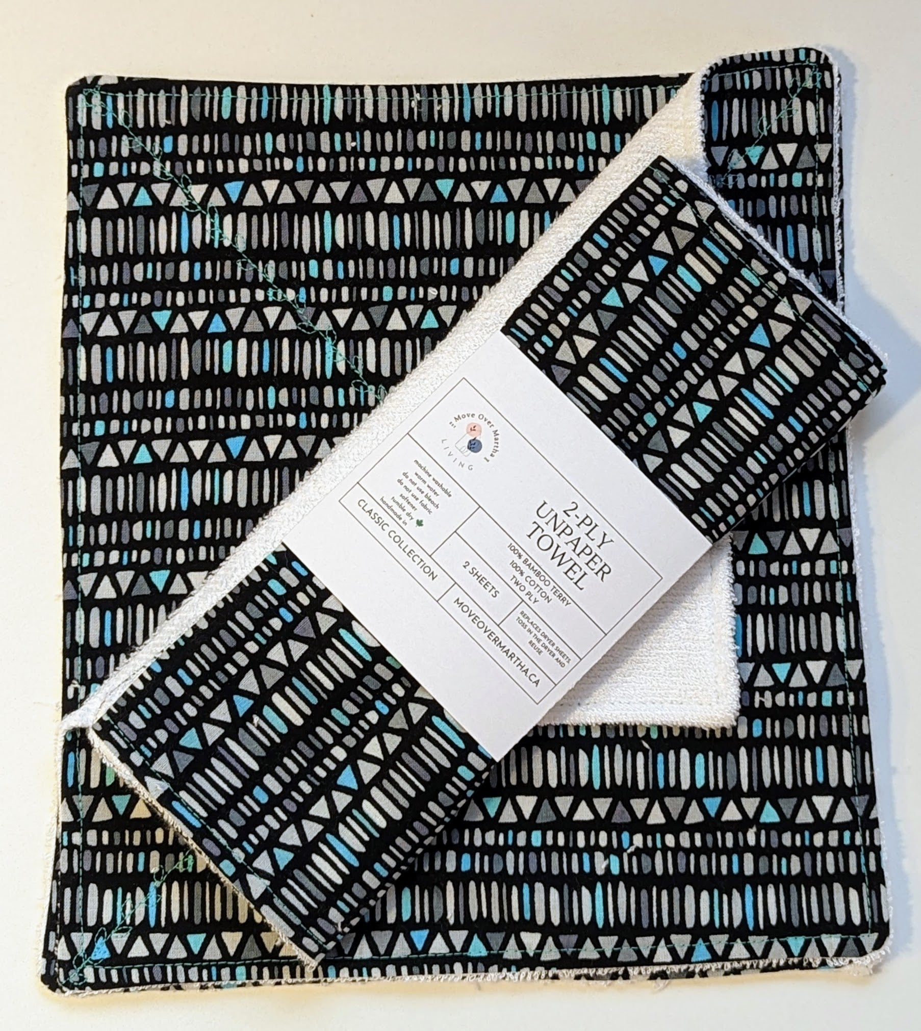 Aztec Black and Blue 2-Ply Unpaper Towel