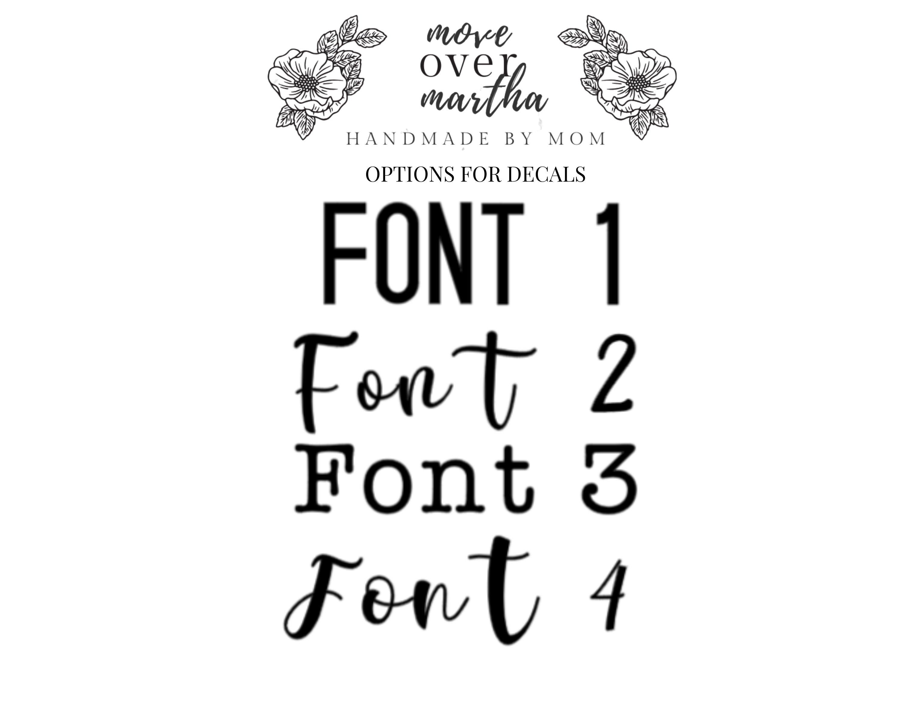 Decal Fonts