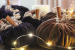 Cargar imagen en el visor de la galería, Velvet Pumpkin|Luxury Decor| Home Decor| Fall Decor| Halloween| Pumpkin|Wedding Favours|Table Top Decor|Autumn Accents|Neutral|Purple Velvet
