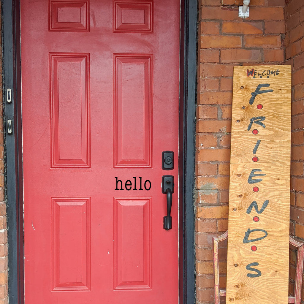 Hello Door Decal|Goodbye Decal|Address|Front Door Decal|Housewarming Door|Camper Door Decal|Curb Appeal| Renos| Cottage Decal| Custom