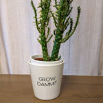 Load image into Gallery viewer, Grow Dammit|Indoor pot| Marble Pot| Modern Pot Plant| Inspirational Pot| Planter| Trendy Plant Pot| Punny Plant Pots|Gifts under 20
