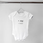 Cargar imagen en el visor de la galería, Me=three| Me=Four|New Family Member|Baby First Bodysuit|Pregnancy Announcement|Baby Shower Gifts|Modern Baby|New Arrival
