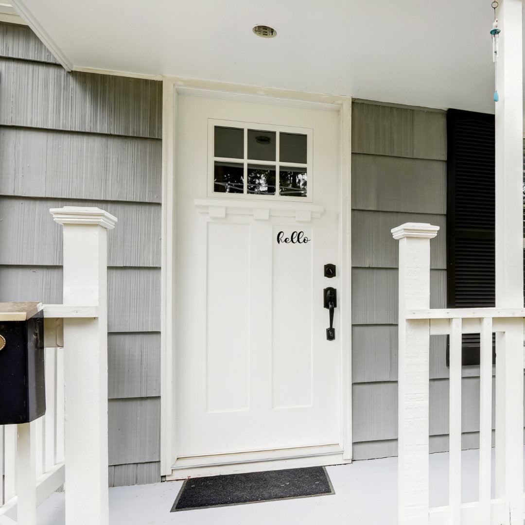 Hello Door Decal|Goodbye Decal|Address|Front Door Decal|Housewarming Door|Camper Door Decal|Curb Appeal| Renos| Cottage Decal| Custom