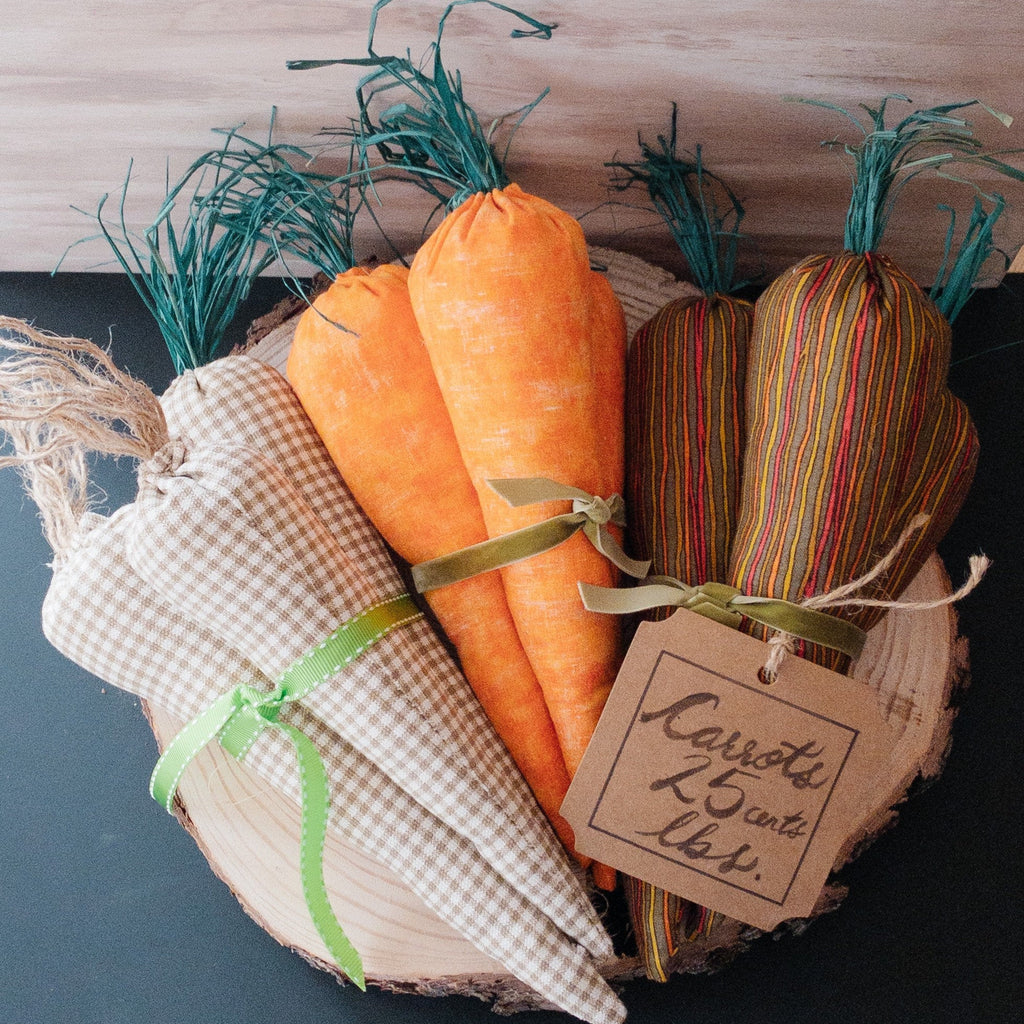 Easter Carrots|Handmade Fabric Carrots|Fabric Easter Carrots|Easter Basket Filler|Tiered Tray Decor|Spring Decor|Wreath Filler|Rustic Carrot