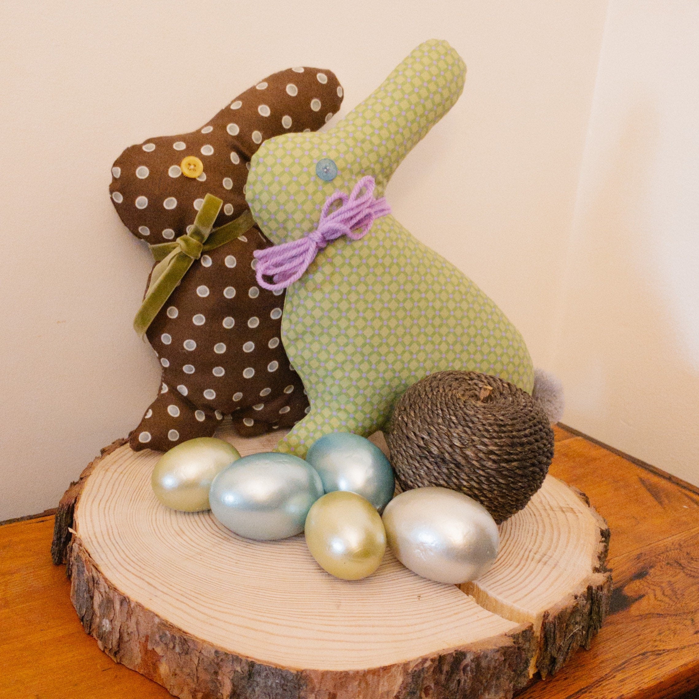 Easter Bunnies|Handmade Fabric Bunnies|Cotton Print Easter Bunnies|Farmhouse Decor|Easter Kitchen|Easter Decor|Easter Basket Fillers