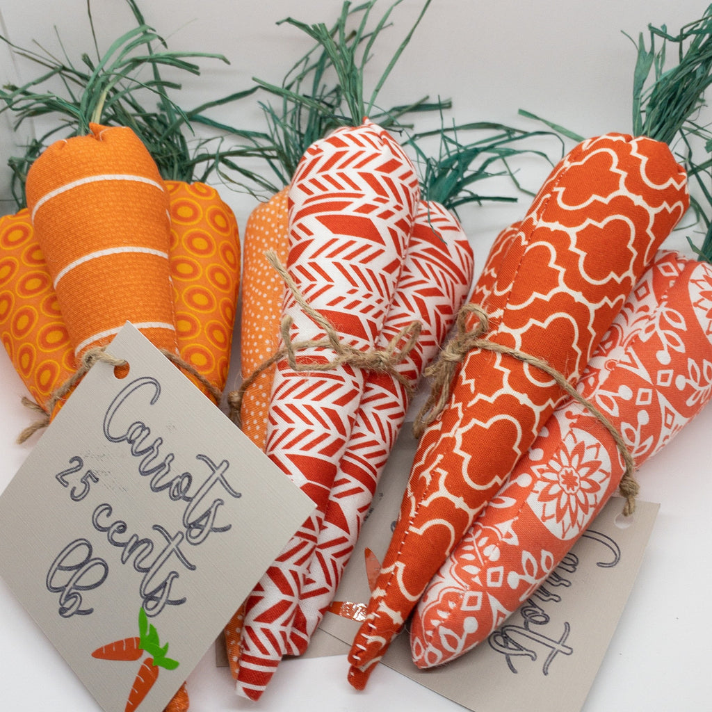 Easter Carrots|Handmade Fabric Carrots|Fabric Easter Carrots|Easter Basket Filler|Tiered Tray Decor|Spring Decor|Wreath Filler|Rustic Carrot