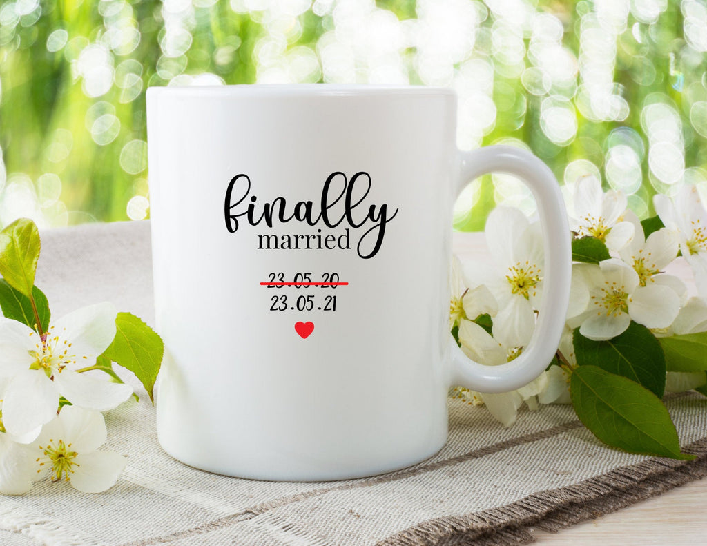 Finally Marriage Mugs|Delayed Wedding|Postponed Delay Mug|Bride To Be|Future Mrs Mug|Wedding Planning Mug|Delayed Wedding Mug|Mr & Mrs Mugs