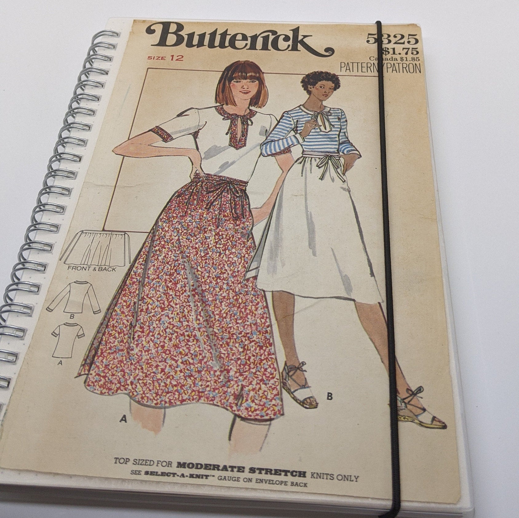 Vintage Fashion Notebook|Book Lover Gift|Sketchbook gifts|Women's Fashion Decor| Notebook Collector|Vintage Patterns|Eco-friendly