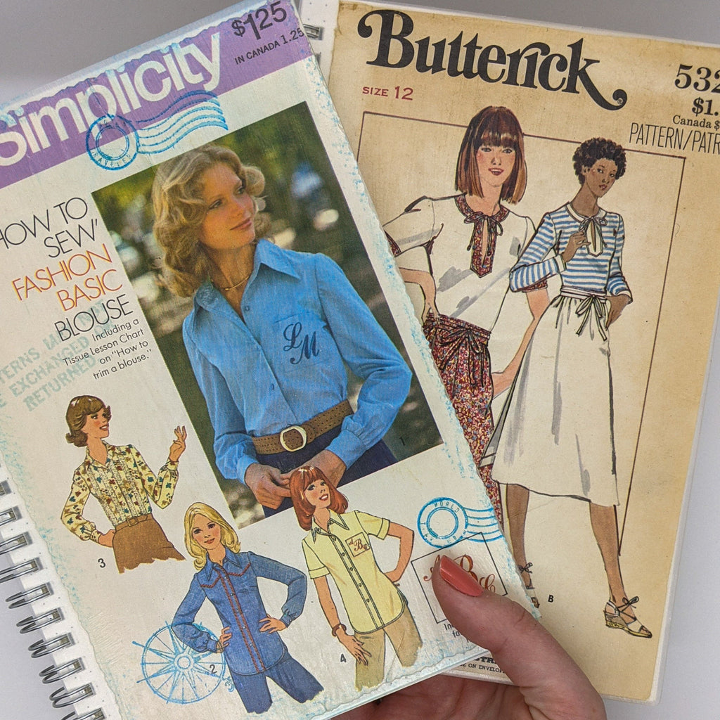 Vintage Fashion Notebook|Book Lover Gift|Sketchbook gifts|Women's Fashion Decor| Notebook Collector|Vintage Patterns|Eco-friendly