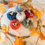 Cargar imagen en el visor de la galería, Mini knitted pumpkins| Doll House Decor| Mini pumpkins| Eco-friendly fall| Housewarming Gifts |Placecard holder/ Lil Pumpkin/ Baby Shower
