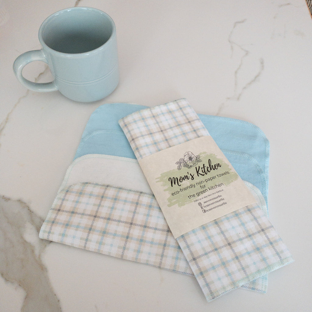 Eco Friendly Kitchen, Zero Waste kitchen, 1 Ply Cloth Unpaper towels, Natural Cleaning, Housewarming Gift, Paperless Kitchen Towels,