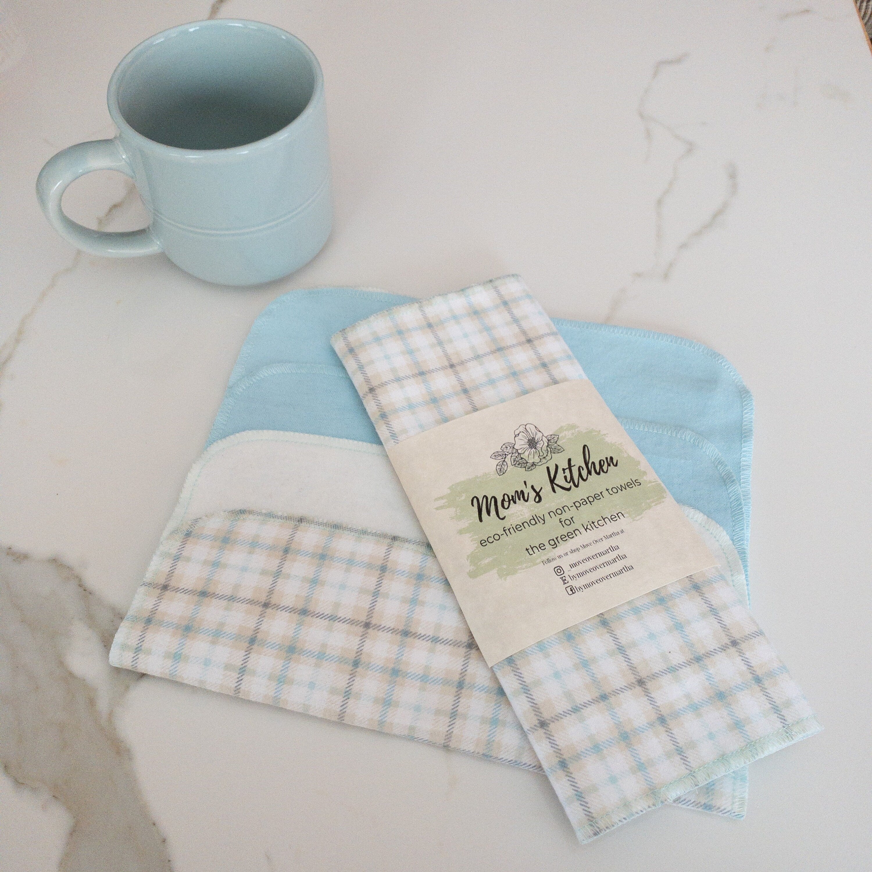 Eco Friendly Kitchen, Zero Waste kitchen, 1 Ply Cloth Unpaper towels, Natural Cleaning, Housewarming Gift, Paperless Kitchen Towels,