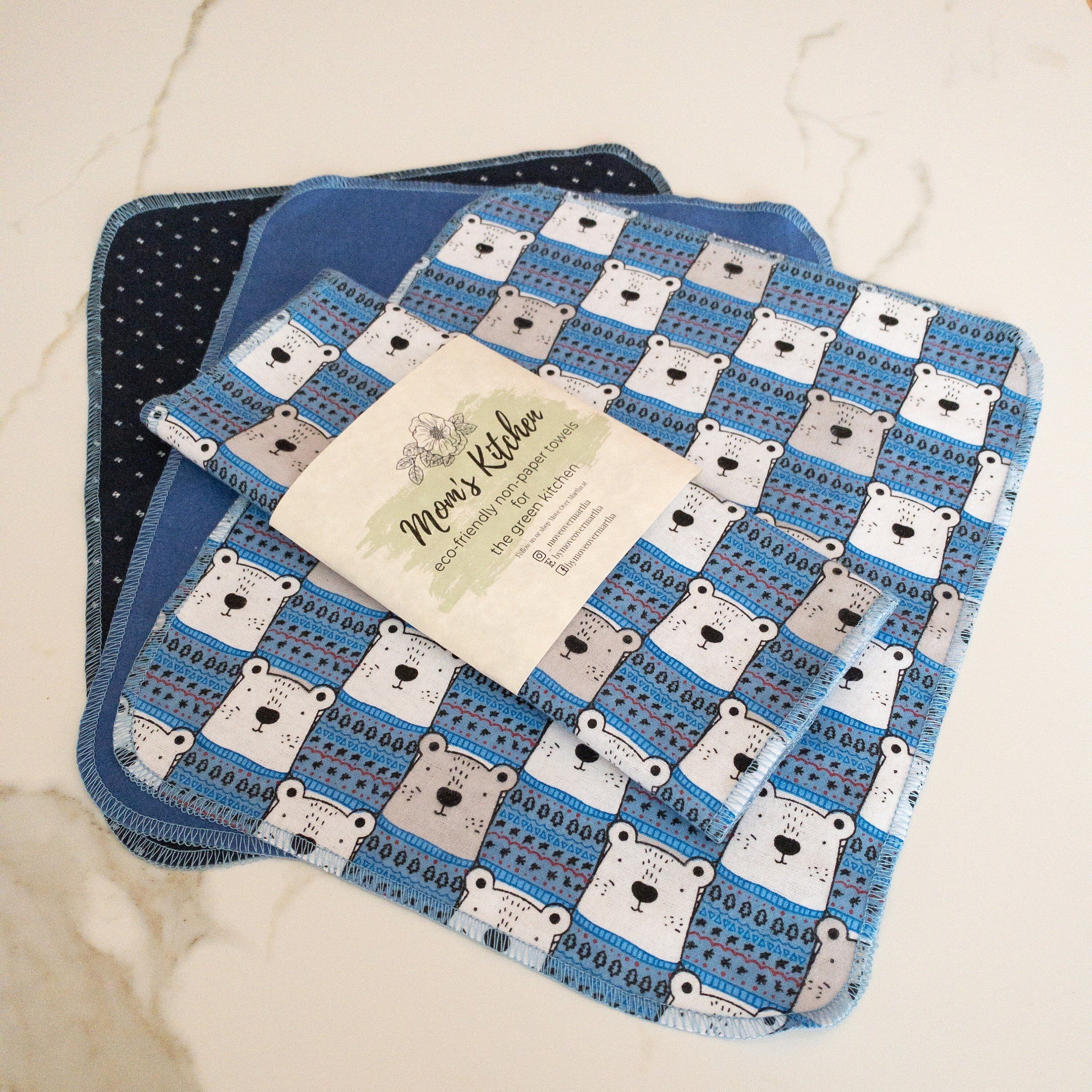 Eco-Friendly non-paper, Towels Natural Cleaning Towels, Unpaper Towels, Re-usable Product, Modern Flannel Towels, Clean-Kitchen Cloth  Ecos