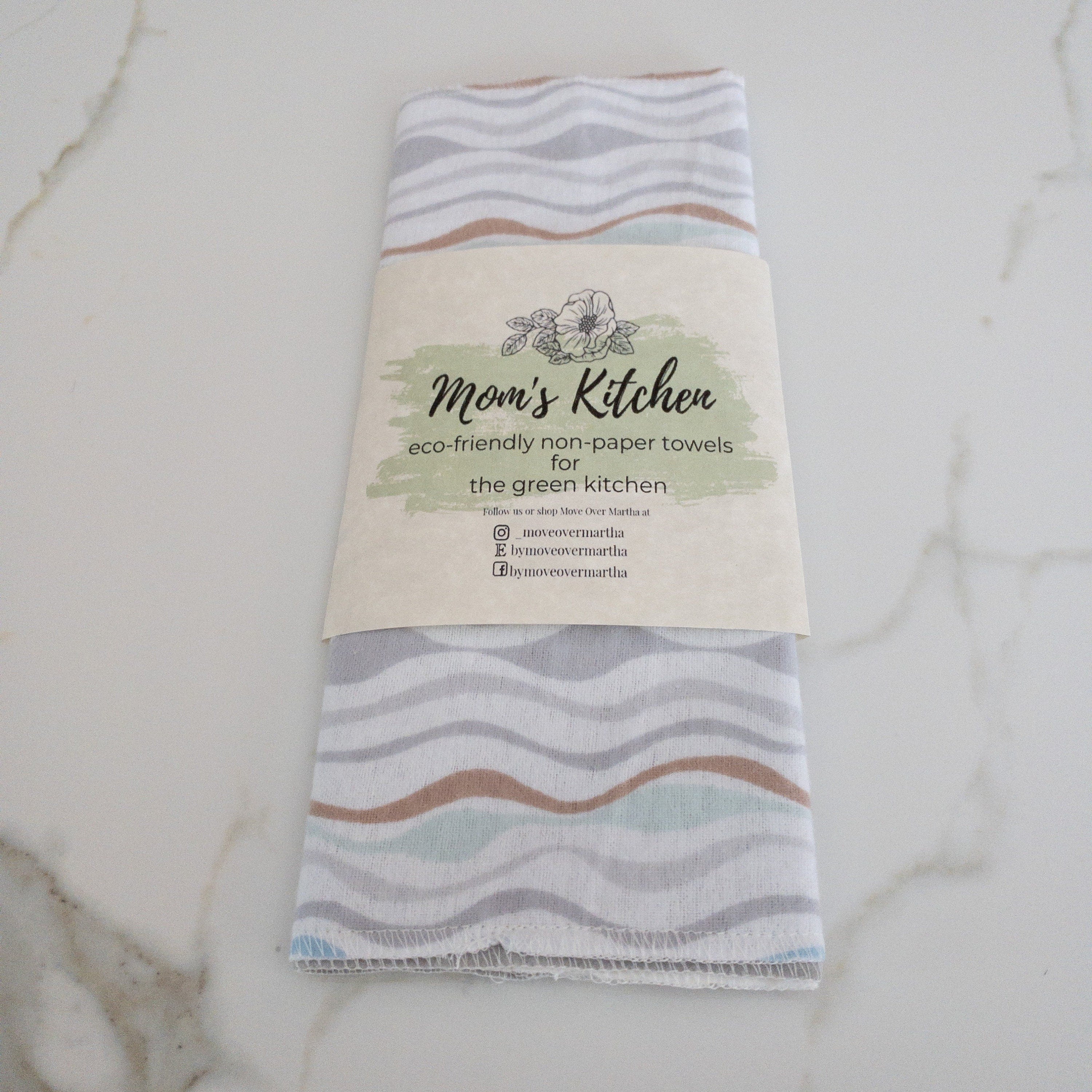 Eco Friendly Kitchen, Zero Waste kitchen, 1 Ply Cloth Unpaper towels, Natural Cleaning, Housewarming Gift, Paperless Kitchen Towels,