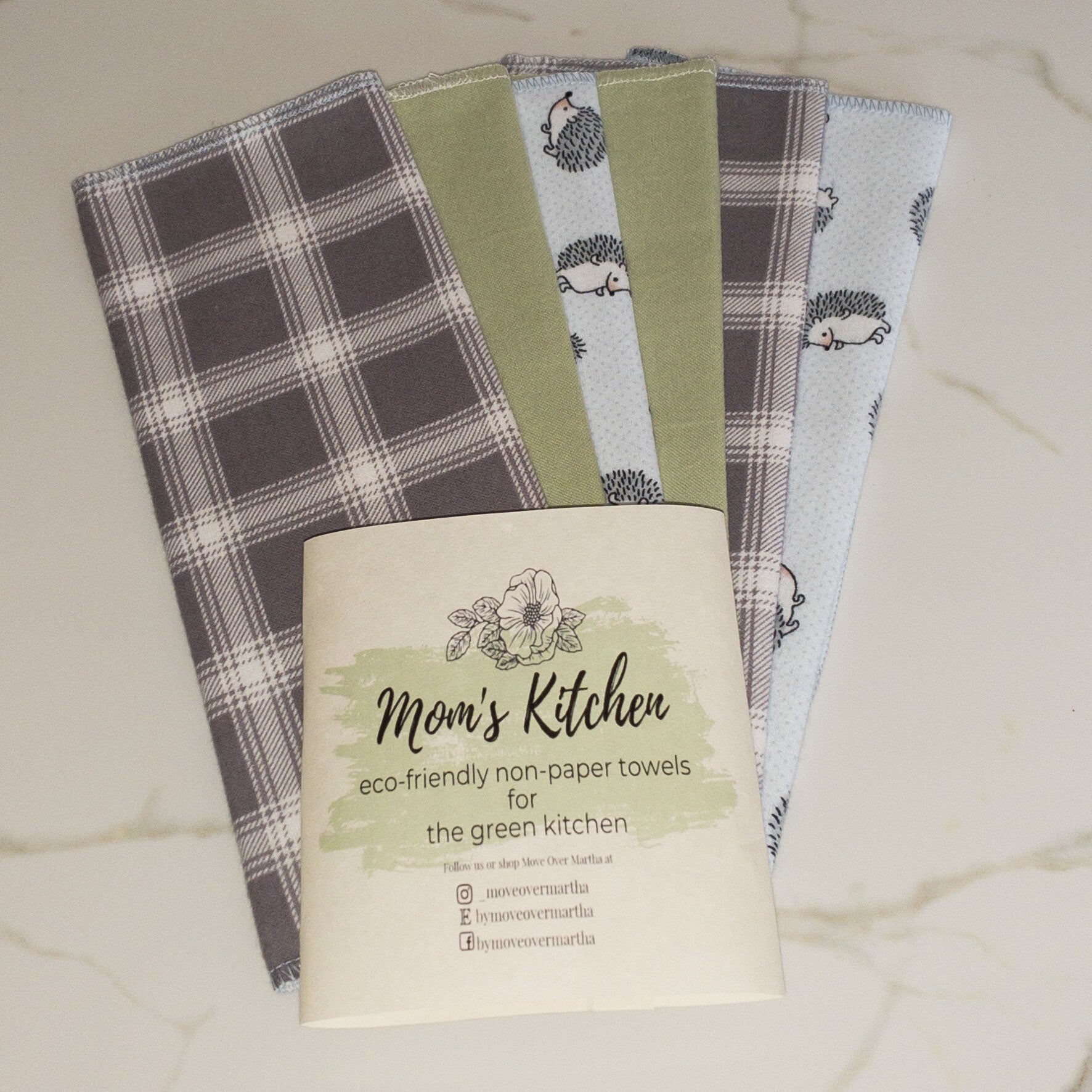 Eco Friendly Kitchen, Zero Waste kitchen, 1 Ply Cloth Unpaper towels, Natural Cleaning, Housewarming Gift, Paperless Kitchen Towels,