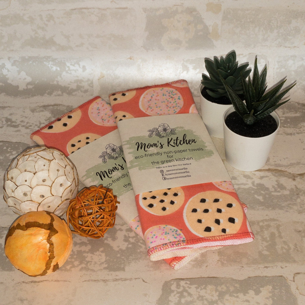 Eco Friendly Kitchen, Zero Waste kitchen, 1 Ply Cloth Unpaper towels, Natural Cleaning, Housewarming Gift, Paperless Kitchen Towels,