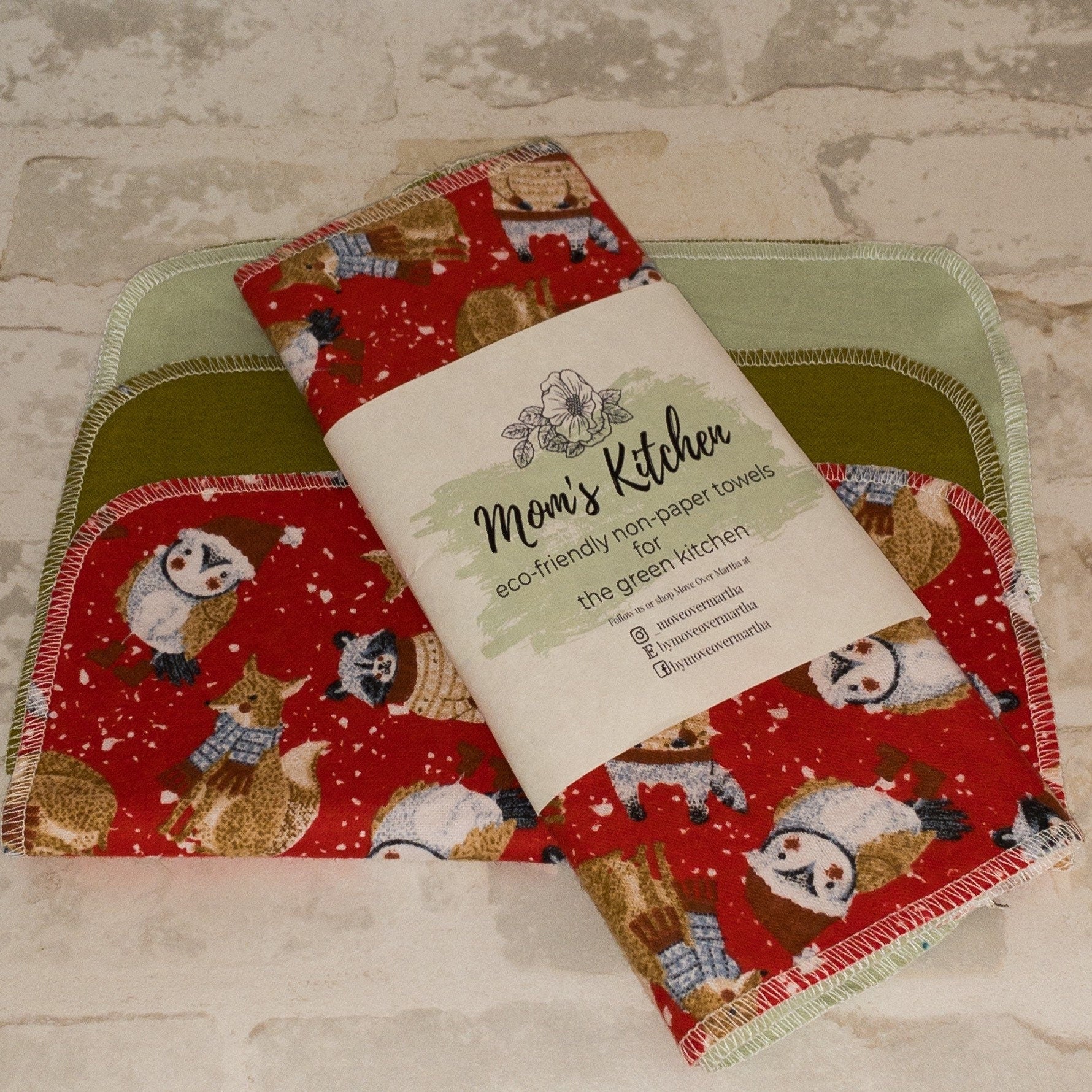 Eco Friendly Kitchen, Zero Waste kitchen, 1 Ply Cloth Unpaper towels, Natural Cleaning, Housewarming Gift, Paperless Kitchen Towels,