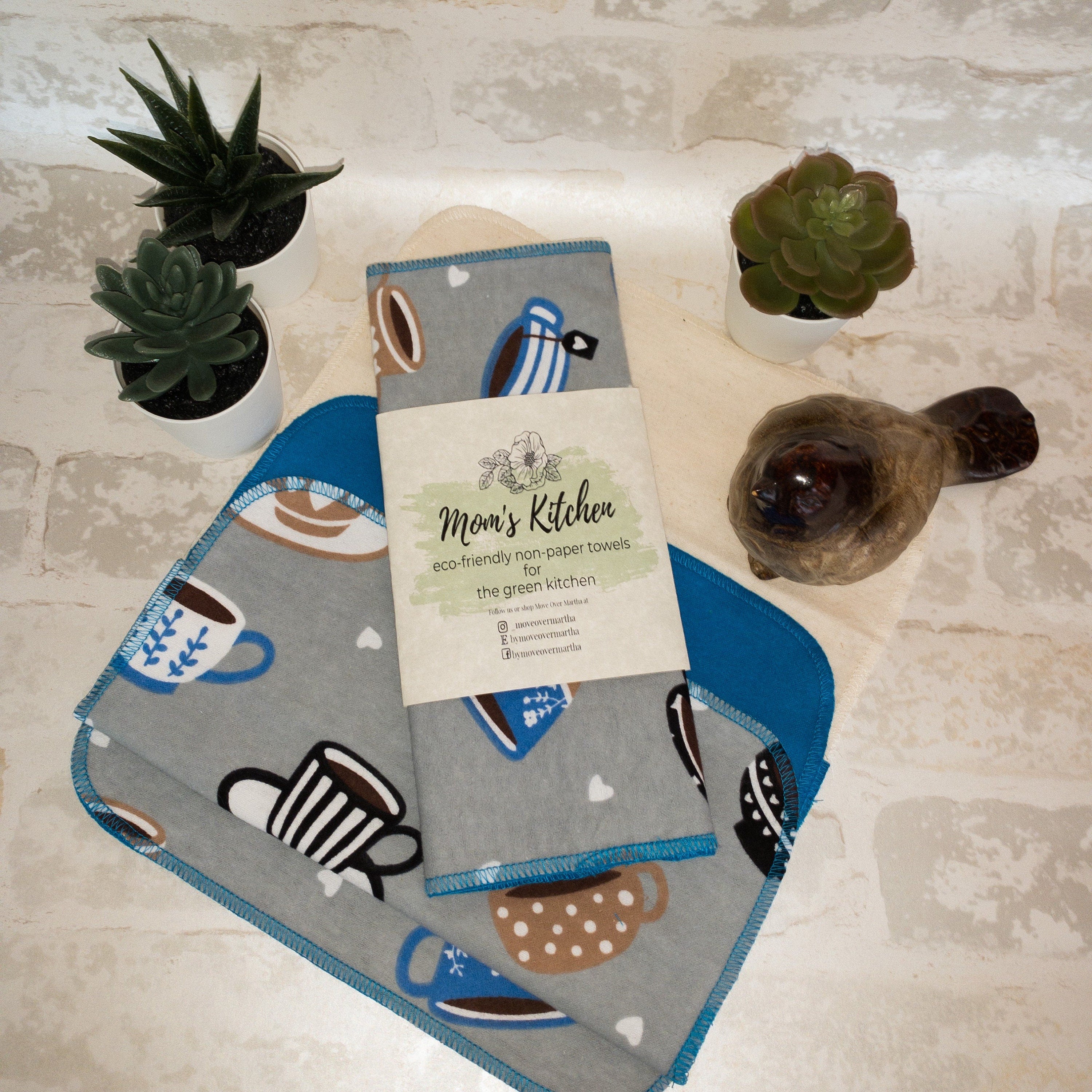 Eco Friendly Kitchen, Zero Waste kitchen, 1 Ply Cloth Unpaper towels, Natural Cleaning, Housewarming Gift, Paperless Kitchen Towels,