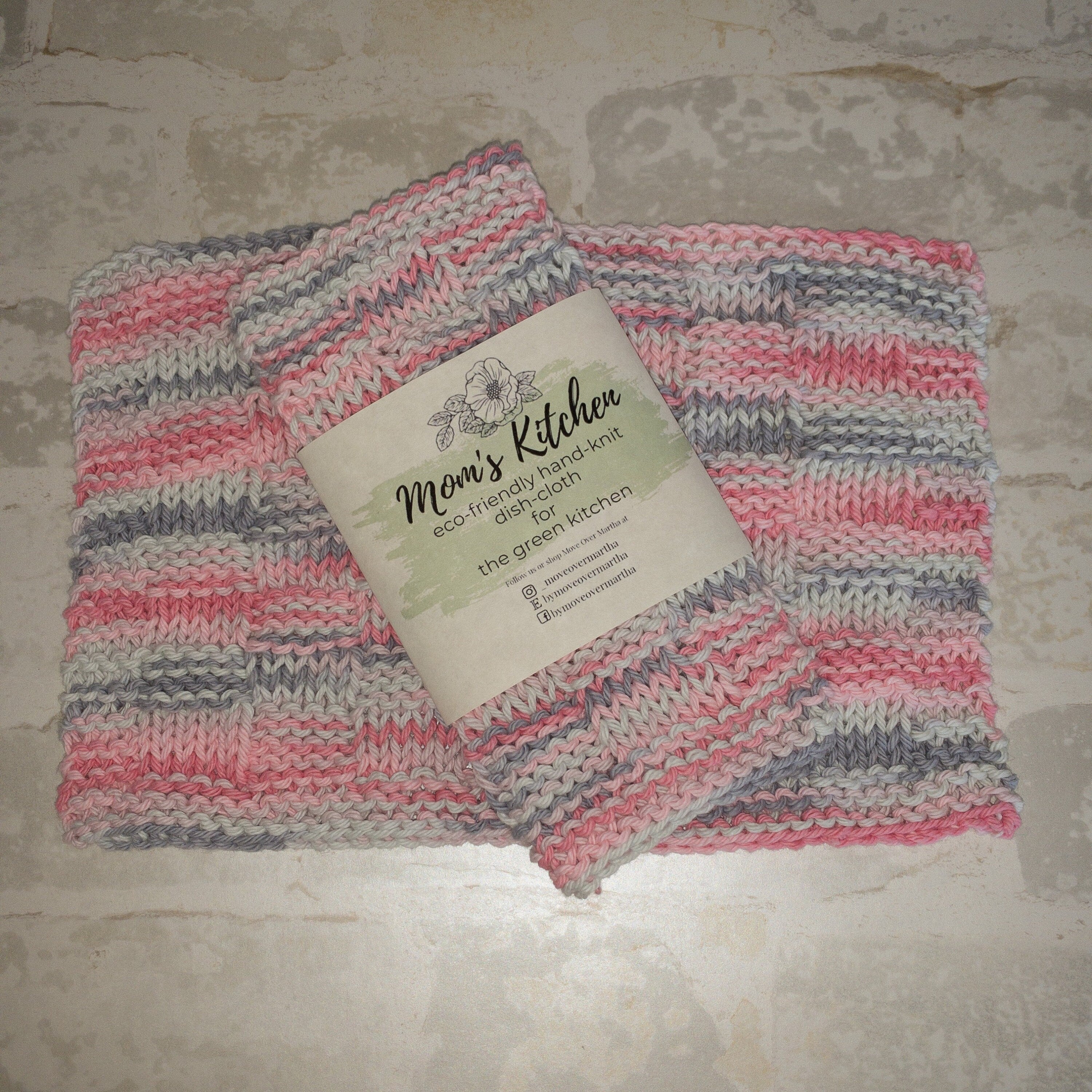 Hand Knitted Dish Cloths/ Cotton Dishcloth/ Eco Friendly Dishcloth/Green Kitchen Dishcloth/ Knitted Cloth/ Canadian Made Dishcloth/Kitchen