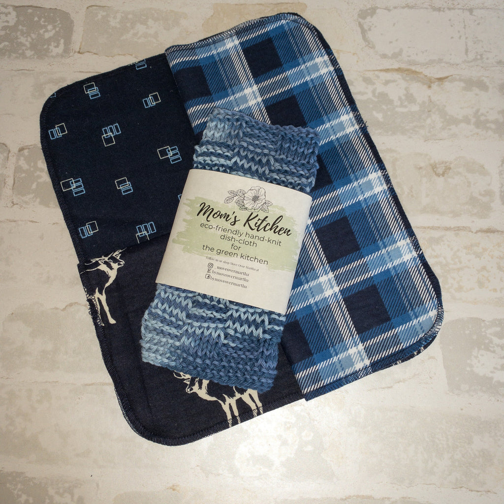 Hand Knitted Dish Cloths/ Cotton Dishcloth/ Eco Friendly Dishcloth/Green Kitchen Dishcloth/ Knitted Cloth/ Canadian Made Dishcloth/Kitchen