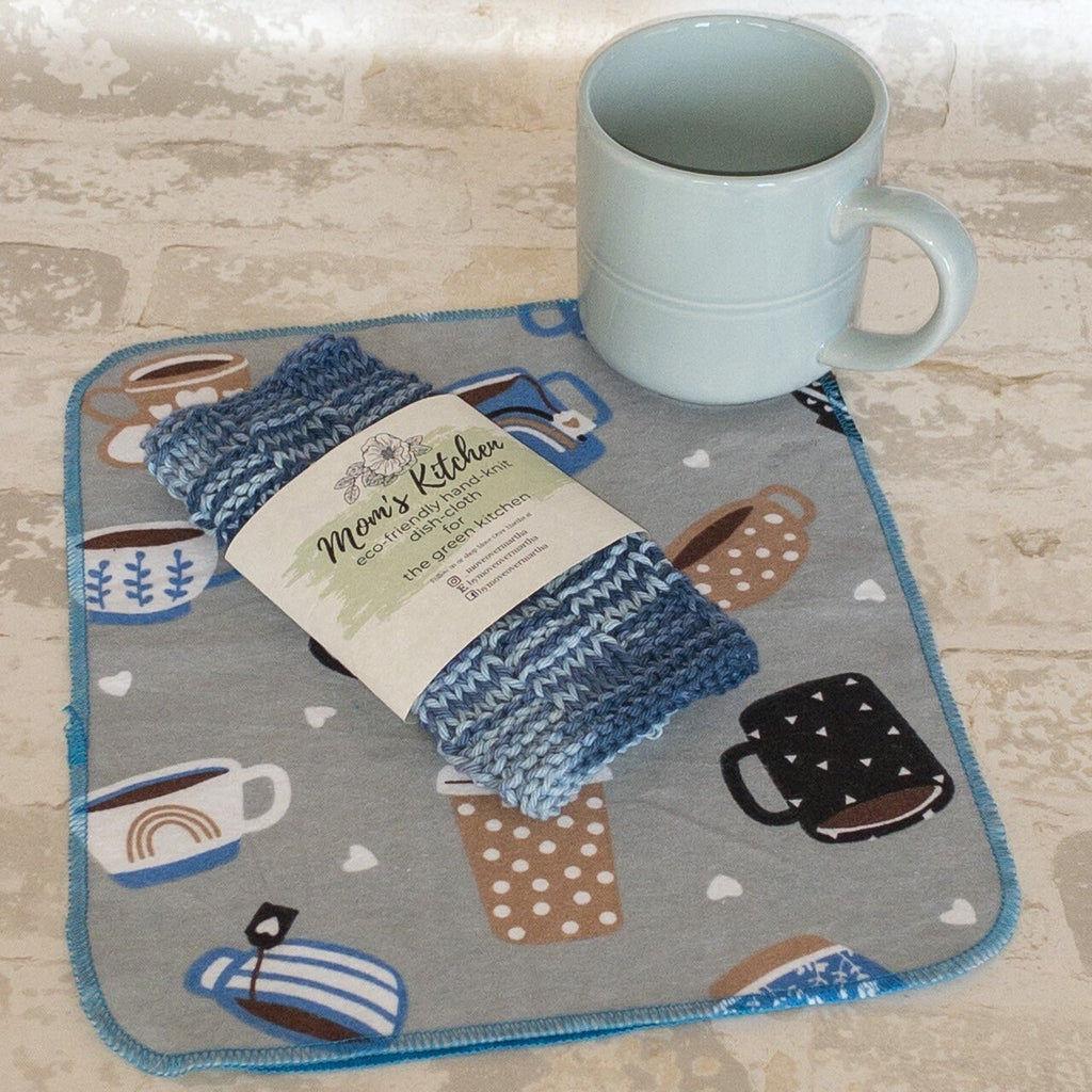 Hand Knitted Dish Cloths/ Cotton Dishcloth/ Eco Friendly Dishcloth/Green Kitchen Dishcloth/ Knitted Cloth/ Canadian Made Dishcloth/Kitchen