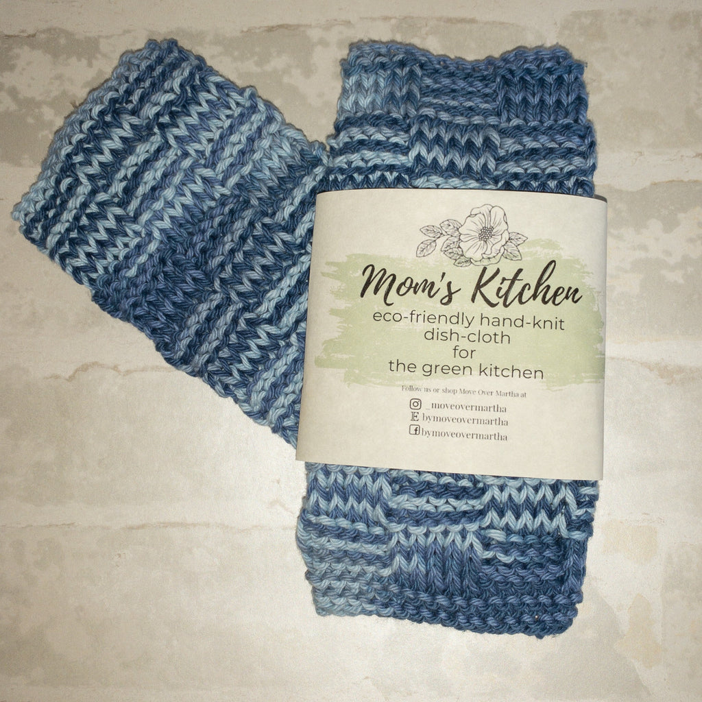 Hand Knitted Dish Cloths/ Cotton Dishcloth/ Eco Friendly Dishcloth/Green Kitchen Dishcloth/ Knitted Cloth/ Canadian Made Dishcloth/Kitchen