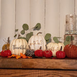 Cargar imagen en el visor de la galería, Pumpkin/Fall Decor/Cottage Core/Farmhouse Decor/Grateful/Thankful/Blessing/Table Setting/Auntumn Kitchen/Ivory Pumpkin/Personalized/Gourds
