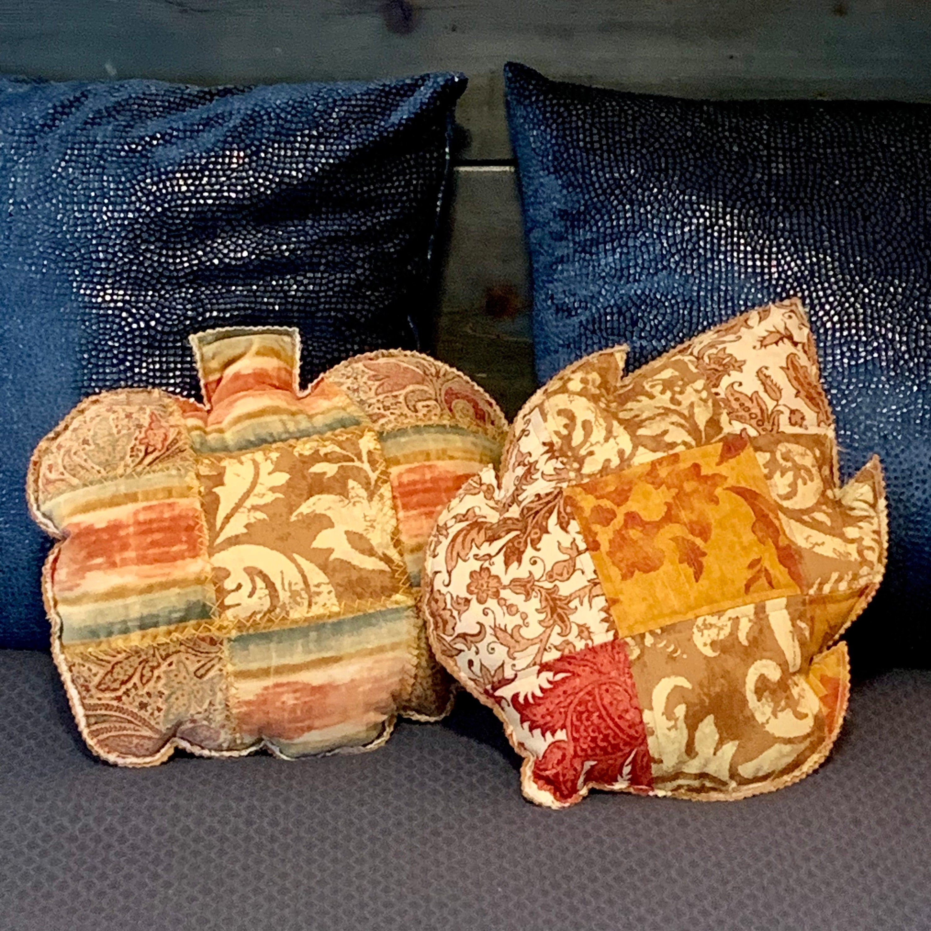 Farmhouse decor, Cottage Core Pillow, Refresh Living, Fall decor, Pumpkin Pillow, Fall decor, Upcycled Fabric decor,