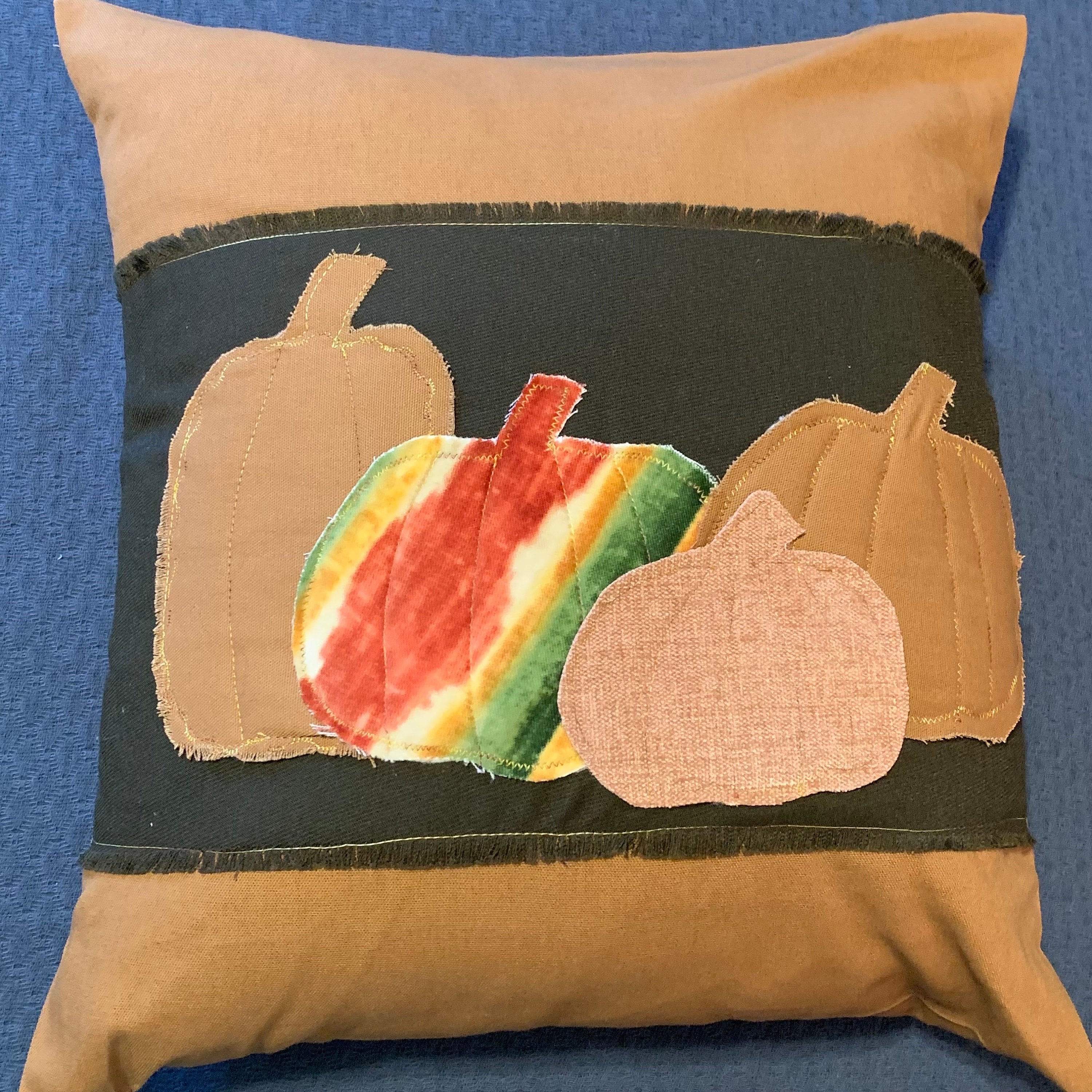 Fall Pillow, Pumpkin Pillow, Autumn decor pillow, Farmhouse Decor, Cottage Core , Upcycle Fall Decor, Living Room Pillow, OOAK Decor Pillow