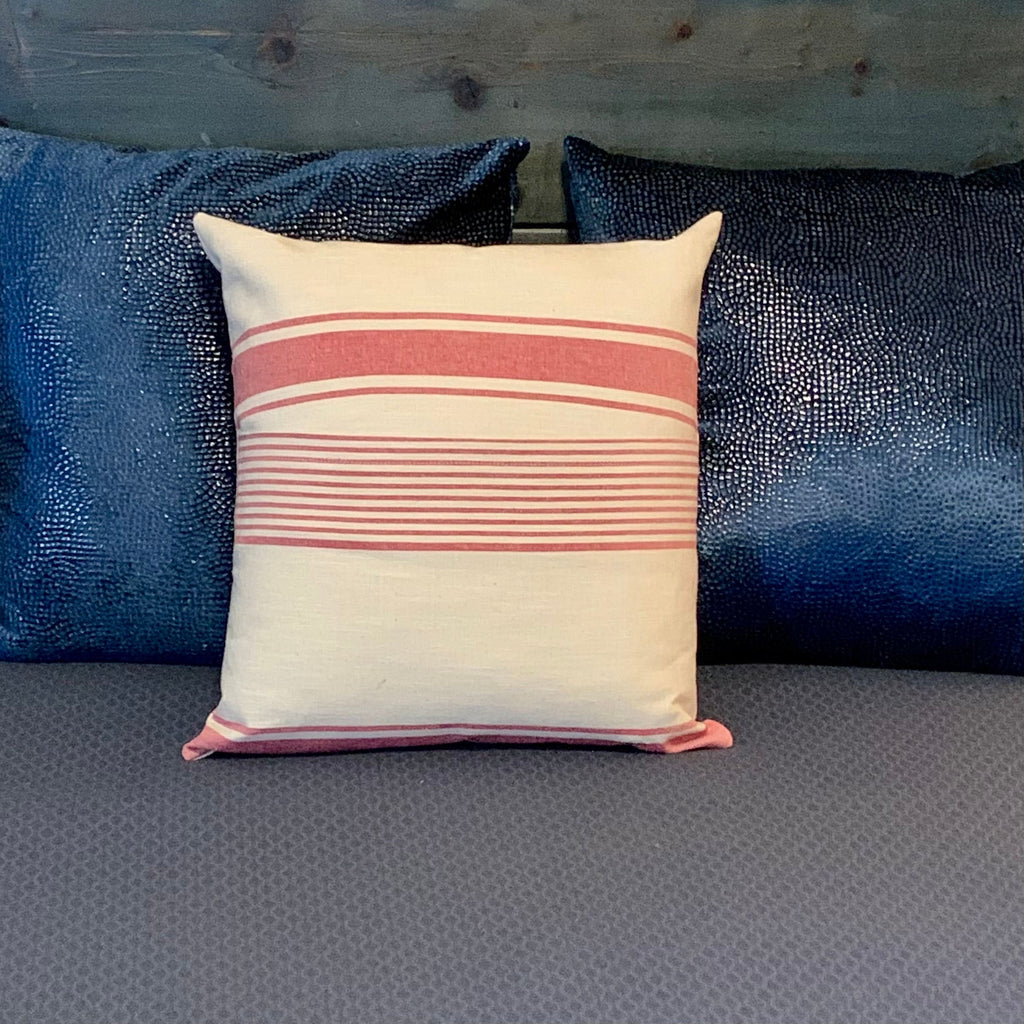 Upcycled flour bag Pillow, Farmhouse Decor, Cottage Core Pillow, Embroidered Pillow, OOAK Pillow, Family Room Decor, Country Chic Decor