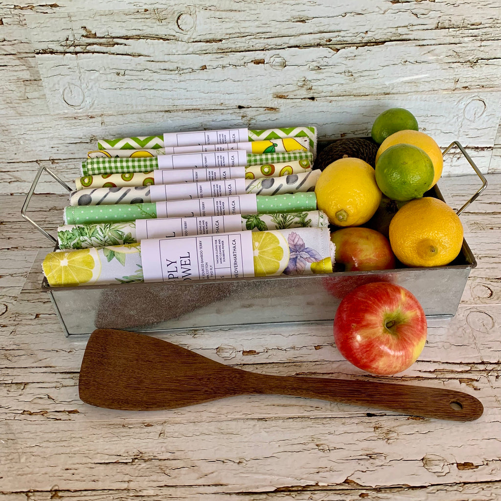 2ply Cleaning Cloths/Eco-Friendly Cloths/Aqua Print Cloths/Farmhouse Kitchen/Sustainable Cleaning Cloths/Canadian Made Cleaning Cloths/